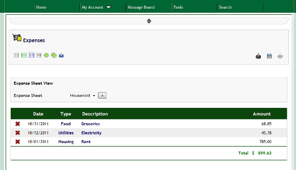 List of Added Expenses