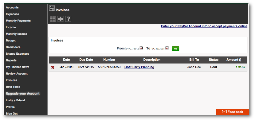 Invoice List