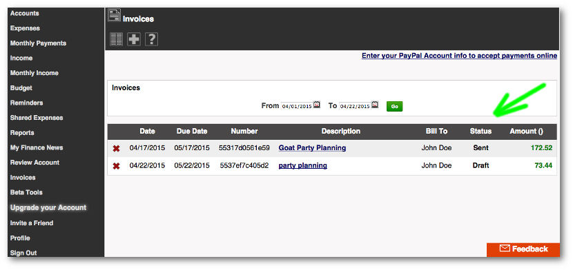 Invoice List