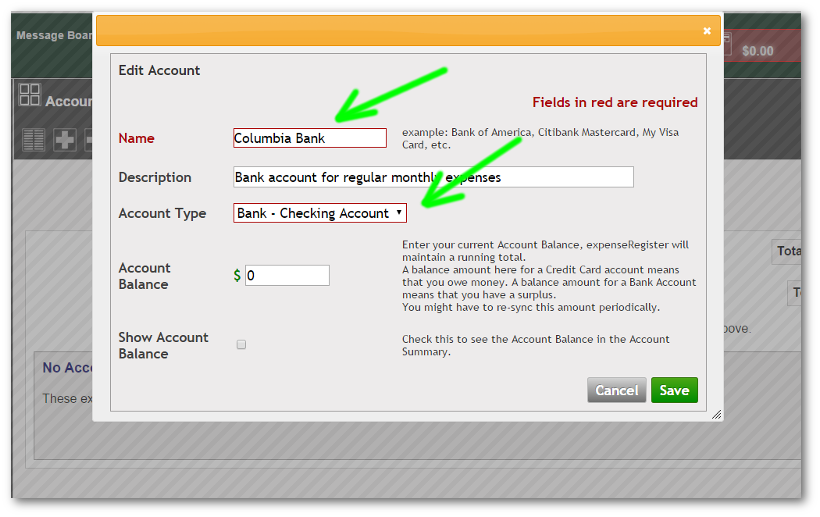 New Account Form