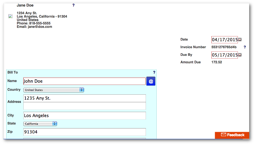 New Invoice Form