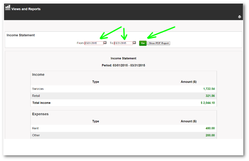 Income Statement Report